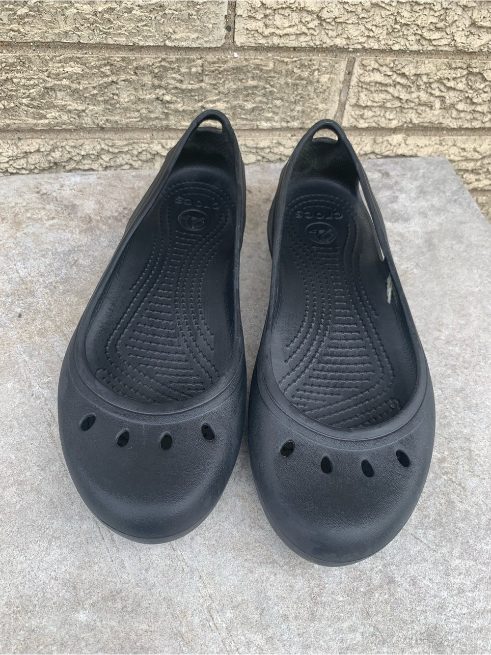 Crocs Kadee Black Flat Slip On Shoes Women’s  size 10